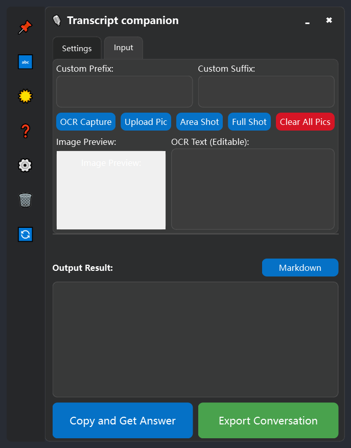 Dark Theme Settings Interface
